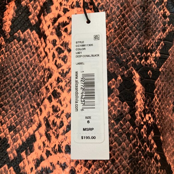 Alice + Olivia Elana Vegan Leather Skirt - Picture 6 of 11